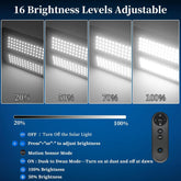 10500W Solar Street Lights Outdoor, 6500K LED Commercial Flood Lights with Motion Sensor, IP67 Waterproof Security Lighting